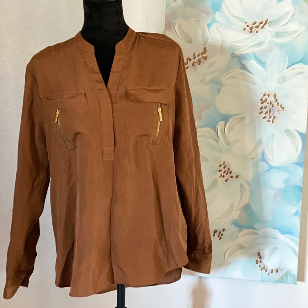 Micheal Kors brown blouse